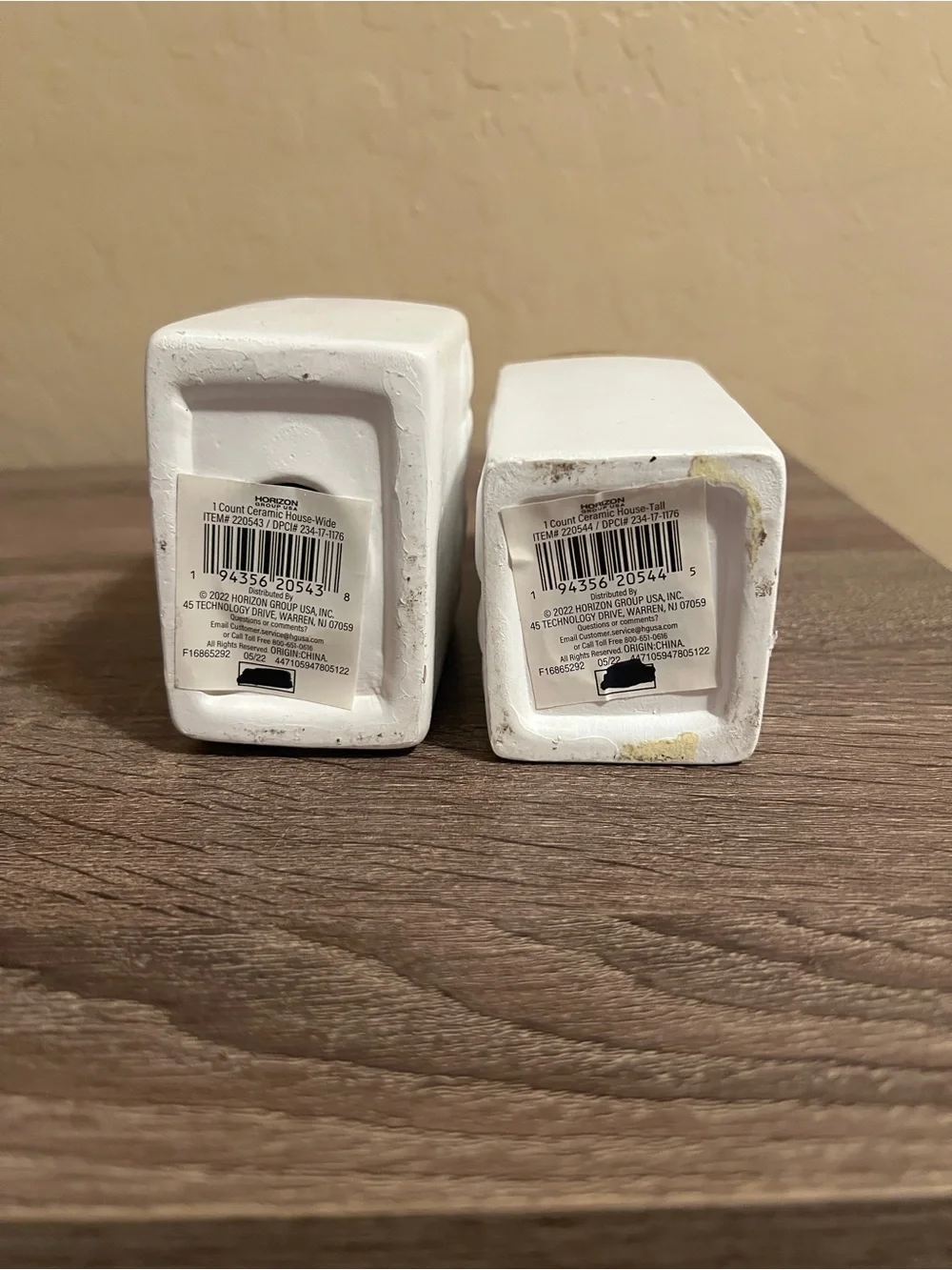 Target Bullseye Ceramic Houses White Brown Paintable DIY NWT